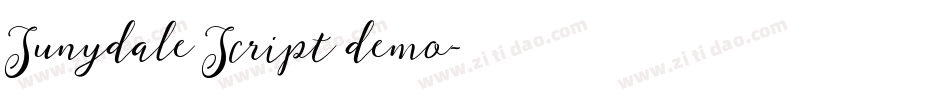 Sunydale Script demo字体转换
